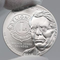 2017-P Uncirculated Lions Clubs International Centennial Silver Dollar Obverse Photo