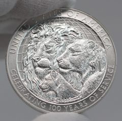 2017-P Uncirculated Lions Clubs International Centennial Silver Dollar Reverse Photo