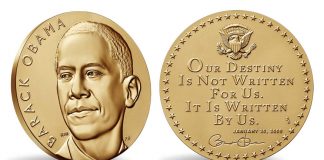 President Obama Receives Medals, Replicas Available for Public President Barack Obama First Term Presidential Bronze Medal