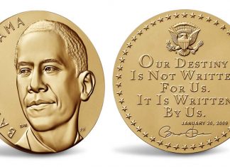 President Obama Receives Medals, Replicas Available for Public President Barack Obama First Term Presidential Bronze Medal