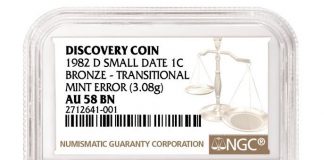 NGC Grades Rare 1982 Cent 1982-D Small Date bronze cent