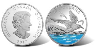 Canadian 2017 $20 Arctic Tern Coin Uses Diamond Glitter for Snow and Ice 2017 $20 Arctic Tern 1 oz. Silver Coin - Diamond Glitter