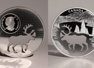 Canadian 2017 Coin Features Woodland Caribou-Shaped Cutout 2017 $30 Woodland Caribou Cutout Silver Coin