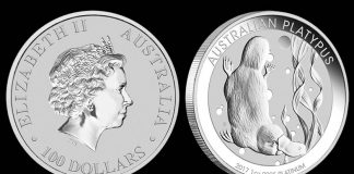 2017 Australian Platypus Platinum Bullion Coin Released 2017 Australian Platypus 1oz Platinum Bullion Coin