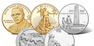 2017 Boys Towns and American Eagle Coins in U.S. Mint’s Schedule for March Boys Town, Gold Eagle, Effigy Mounds coins