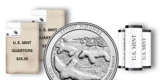 2017 Effigy Mounds Quarters Released Effigy Mounds quarters, rolls and bags