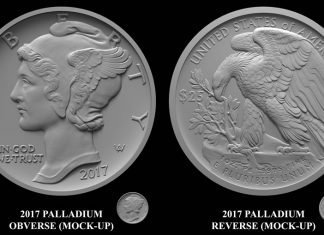 American Palladium Eagle Designs Reviewed 2017 $25 American Eagle 1 oz. Palladium Bullion Coin Designs