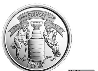 Canadian 2017 25c Coin Commemorates Stanley Cup Anniversary 2017 25-cent 125th Anniversary of The Stanley Cup Special Wrap Coin Roll