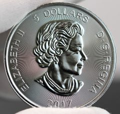2017 $5 Canadian Lynx 1 oz Silver Coin-Obverse