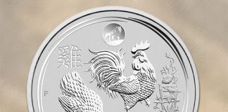 2017 Australian Lunar Rooster Coin with Lion Privy Mark 2017 Australian Lunar Rooster 1oz Silver Bullion Coin