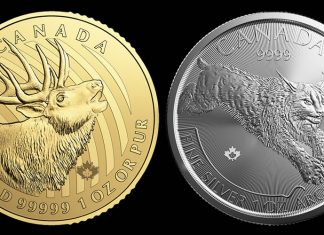 Canadian 2017 ‘Predator’ and ‘Call of the Wild’ Bullion Coins Released 2017 Elk Gold Coin and 2017 Lynx Silver Coin
