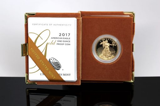 2017-W $50 Proof American Gold Eagle, Cert and Case
