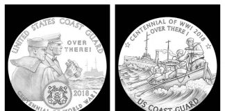 2018 World War I Coast Guard Medal Designs Reviewed CFA and CCAC Recommended Coast Guard Silver Medal Obverse Designs