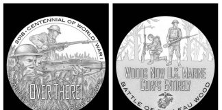 2018 World War I Marines Medal Designs Reviewed CFA and CCAC Recommended Marines Silver Medal Obverse Designs