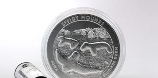 US Mint Sales: Effigy Mounds 5 Oz and Boys Town Coins Debut Effigy Mounds Quaters and 5 ounce Silver Uncirculated Coin