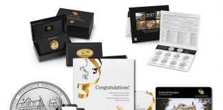 2017 S-Mint Proof Silver Eagle, Anniversary Gold Coin, and Douglas Quarters for April US Mint Products for April