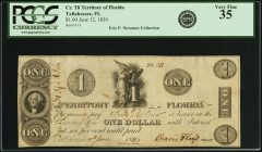 1830 Territory of Florida $1 Note