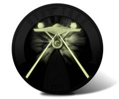 2017 $30 Star Trek Five Captains 2 oz. Silver Coin - Glow-in-the-Darkt