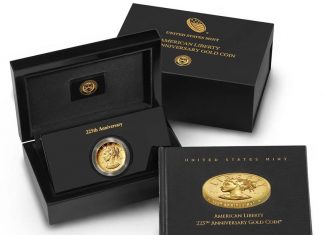 American Liberty 225th Anniversary Gold Coin Release 2017 American Liberty 225th Anniversary Gold Coin, Case and Booklet
