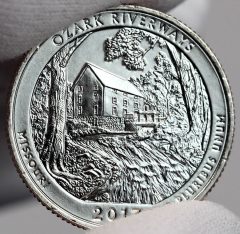 2017-D Uncirculated Ozark National Scenic Riverways Quarter, Reverse -a
