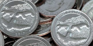 U.S. Coin Production Hits 1.4B in March; Effigy Mounds 25c Mintages Revealed 2017 Effigy Mounds National Monument Quarters