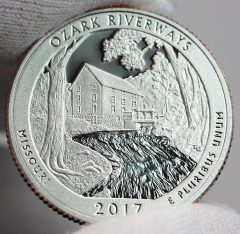 2017-S Proof Ozark National Scenic Riverways Quarter, Reverse