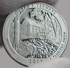 2017-S Proof Ozark National Scenic Riverways Quarter, Reverse-c