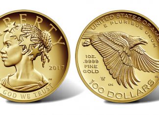 2017 American Liberty Gold Coin Sales Reach 14,285 in First Day 225th Anniversary 2017 American Liberty Gold Coin, Obverse and Reverse