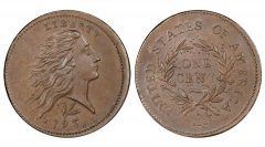 1C 1793 WREATH, LETTERED EDGE. PCGS MS64 BN CAC