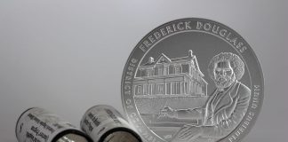 US Mint Sales: Frederick Douglass 5 Oz Coin Debuts 2017-P Frederick Douglass National Historic Site Five Ounce Silver Uncirculated Coin and Quarters
