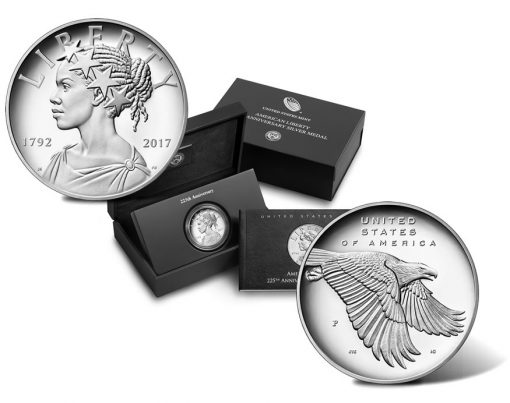 2017-P Proof American Liberty Silver Medals, Case and Booklet