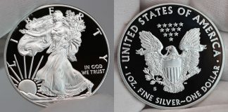 2017-S Proof American Silver Eagle Commanding Price Premiums (Photos) 2017-S Proof American Silver Eagle - Obverse and Reverse, a