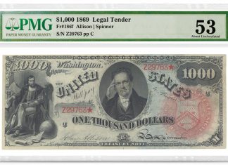 PMG Certifies and Encapsulates 2 Millionth Note 1,000 1869 Rainbow note