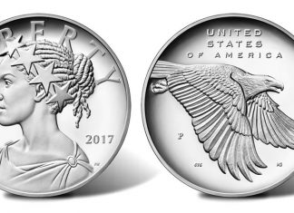 2017-P Proof American Liberty Silver Medal Release 2017-P Proof American Liberty Silver Medal - Obverse and Reverse