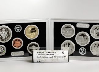 US Mint Sales: 2017 Silver Proof Set, Ozark Riverways Quarters Debut 2017 Silver Proof Set Lenses - Ozark Riverways Quarters