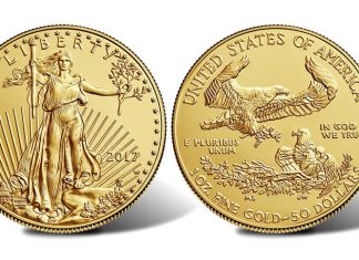 2017-W $50 Uncirculated American Gold Eagle Released 2017-W $50 Uncirculated American Gold Eagle - Obverse and Reverse