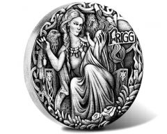 Norse Goddesses Frigg 2017 2oz Silver Antiqued High Relief Coin