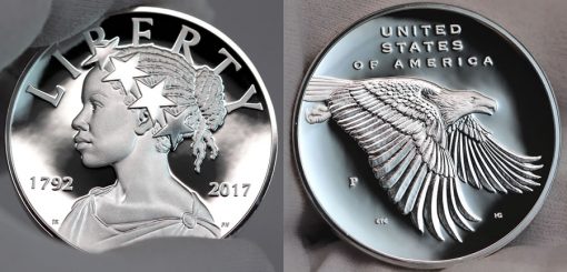 Photo 2017-P Proof American Liberty Silver Medal, Obverse and Reverse