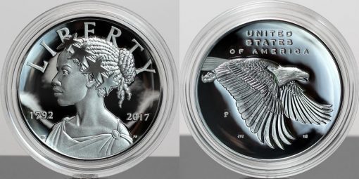 Photo 2017-P Proof American Liberty Silver Medal - Obverse and Reverse, Encapsulated