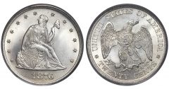 1876 20C MS67 PCGS. CAC