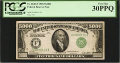 1928 $5000 Federal Reserve Note