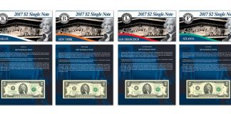 2017 $2 Single Note Collection Includes Four Banknotes 2017 $2 Single Note Collection