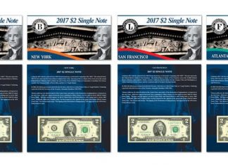 2017 $2 Single Note Collection Includes Four Banknotes 2017 $2 Single Note Collection