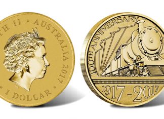 2017 Stamp and Coin Cover Celebrates Trans-Australian Railway 2017 Trans-Australian Railway $1 Coin