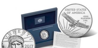 US Mint Sales: More Adjustments for Uncirculated Set and Platinum Eagle 2017-W Proof 20th Anniversary American Platinum Eagle coin and case