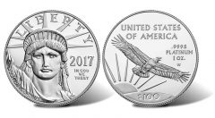 2017-W Proof 20th Anniversary American Platinum Eagle – obverse and reverse