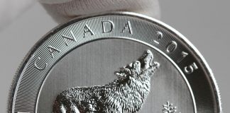 2017 $2 Canadian Silver Wolf Moon Bullion Coin Photos 2015 Canadian Howling Wolf 3/4 oz. Silver Bullion Coin - Reverse