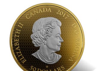 Superman Depicted on Reverse Gold-Plated 3 oz Silver Coin 2017 DC Comics Originals, The Brave and The Bold -3 oz. Reverse Gold-Plated Silver Coin - Obverse