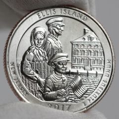 2017-P Uncirculated Ellis Island Quarter - Clad, Reverse-1