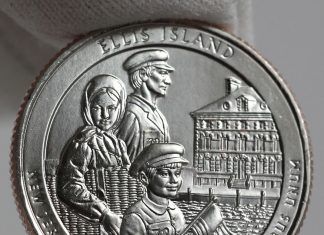 Ellis Island Quarter Photos 2017-P Uncirculated Ellis Island Quarter - Clad, Reverse